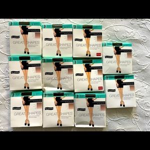 NoNonsense ‘Great Shapes’ pantyhose. Set of 6 pairs only! Size E, Midnight B…